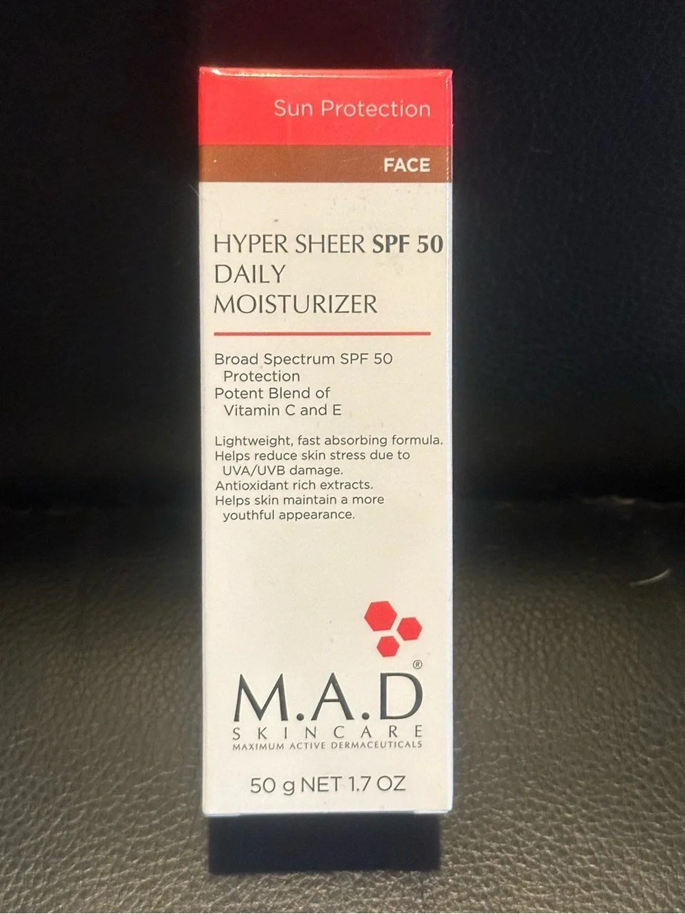 M.A.D. Skincare Hyper Sheer SPF 50 Daily Moisturizer | NEW & SEALED | Full Size